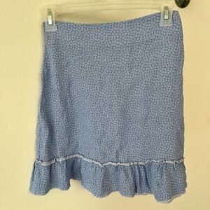 Brandy Melville Blue Patterned Mini Skirt